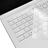 TOP CASE Clear TPU Keyboard Cover Skin Protector Compatible with Microsoft Surface Laptop (2017 Released) & Surface Book and Surface Book 2