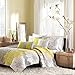 Madison Park Lola 100% Cotton Quilt Set - Casual Floral Channel Stitching Design, All Season, Lightweight Coverlet Bedspread Bedding, Shams, Decorative Pillows, King/Cal King(104