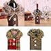 vLoveLife 2pcs Christmas Sweater Wine Bottle Cover, Newest Collar & Button Coat Design Wine Bottle Sweater Santa Wine Bottle Dress Sets for Christmas Gifts Xmas Party Decorations - 1 Red & 1 Brown