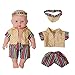 Jing Show Business Pack of 11 Fit for 12 Inches Alive Baby Doll Dresses Clothes for Girls Realistic American Doll with Hair Band Shoes