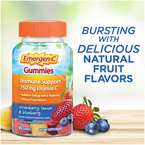 EmergenC 750mg Vitamin C Gummies for Adults, Immune Support Gummies