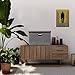 Zonyon Large Storage Box, 17.7’’ Sturdy Collapsible Fabric Storage Bin Container Basket Home Cube Organizer with Removable Lid for Bedroom,Closet,Shelves,Office,Grey,2 Packs
