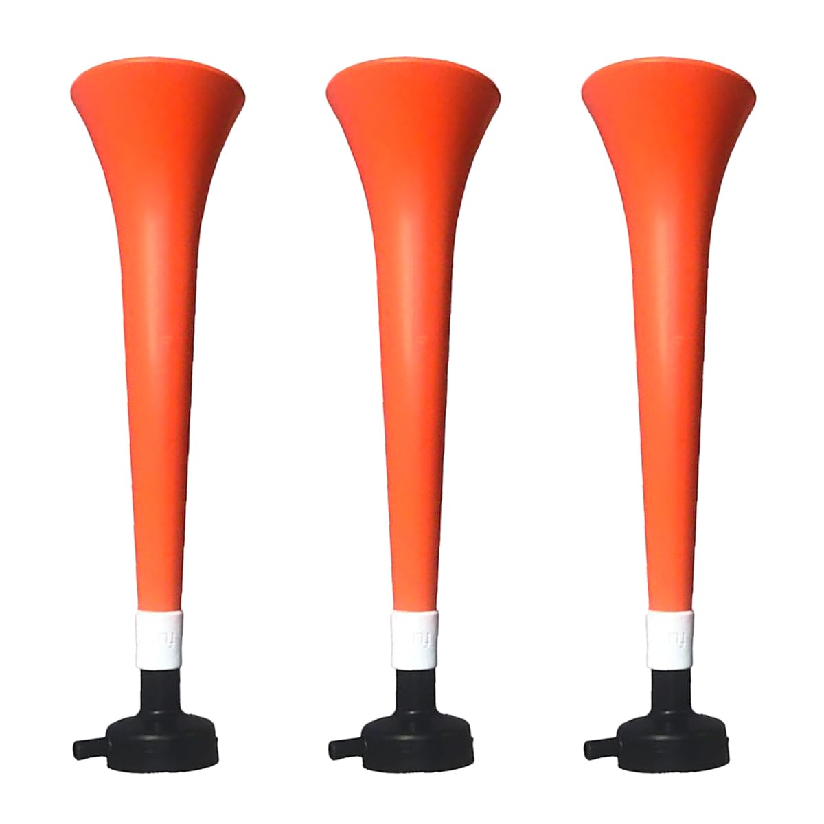 FUN FAN LINE - Pack x3 Plastic Trumpets/Vuvuzela stadium horn for soccer and sports events. Soccer fan trumpet. Noisy air horn for cheerleading and animation. (Netherlands)