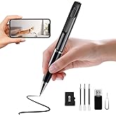 1080P WiFi Camera Pen, 32GB Card Included Portable Hidden Cam | Motion Detection Alert, Quick Start,WiFi &amp; AP Hotpot, 250mAh Battery, Remote Viewing, 100&deg; Angle, No Audio