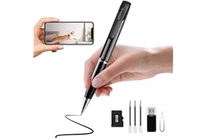 InCliick 1080P Camera Pen Portable Security Pen Cam 32G Memory Card 2.4Ghz WiFi Wireless Body Photo Cam with 250mAh Battery for Indoor and Outdoor(No Audio)
