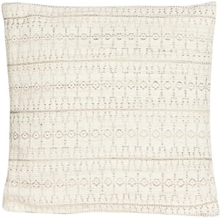 Flamant Marianne Handwoven 20" X 20" Accent Pillow,Taupe