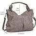 Handbags for Women WISHESGEM Large Capacity Ladies Hobo Purses Top Handle PU Leather Shoulder Bags Grey Brown
