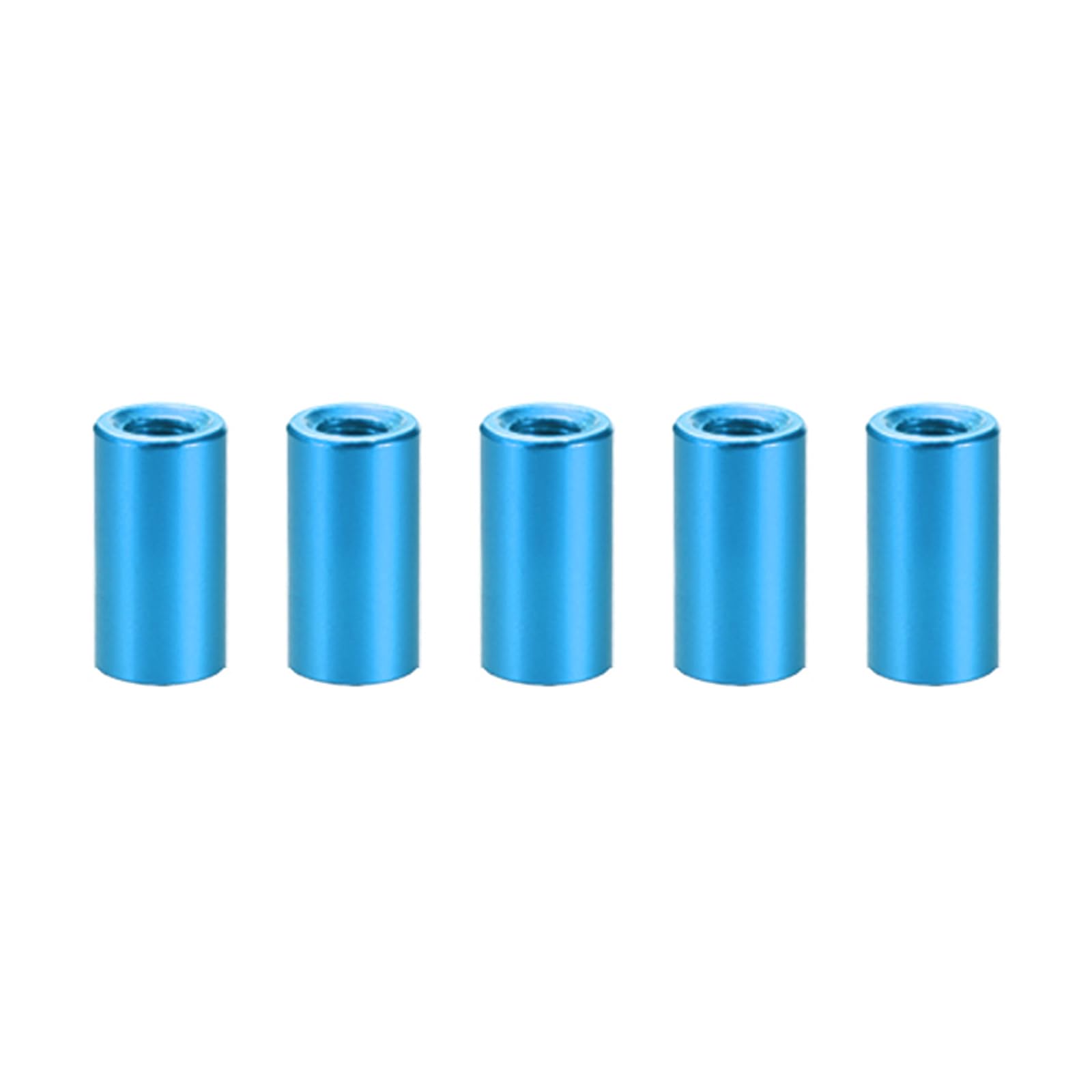 YOKIVE 5 Pcs Standoff Spacer, Aluminum Round Straight Spacer | Prevent Joint Deformation, Great for Robot, Drone (Blue, M3, 10mm)