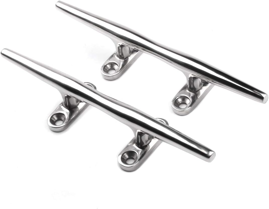 Deergo 5 Inch Open Base Boat Cleat 316 Stainless Steel Dock Cleat Boat