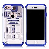 iPhone 8 Case,iPhone 7 Cover - R2D2 Astromech Droid Robot Pattern Shock-Absorption Hard PC and Inner Silicone Hybrid Dual Layer Armor Defender Case Cover for Apple iPhone 7 and Apple iPhone 8