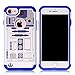 Iphone 8 Case,Iphone 7 Cover - R2D2 Astromech Droid Robot Pattern Shock-Absorption Hard PC and Inner Silicone Hybrid Dual Layer Armor Defender Case Cover for Apple iphone 7 and Apple iphone 8