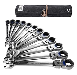 IRONCUBE Flex Head Ratcheting Wrench Set, 12-Piece