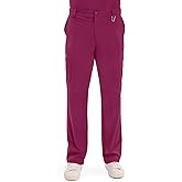 Cherokee Infinity Men's Scrub Pants Modern Fit 6 Pockets Tapered Leg with Drawstring CK200AT, M Tall, Wine