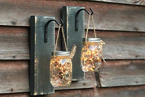 Mason Jar Sconce Mason Jar Decor Wall Sconce Mason Jar Wall Decor Rustic Decor Set Of 2