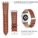 Meidexian888 Replacement Watch Bands for Apple Watch Series 1/2/3/4 38 / 40mm, Openwork Carved Leather Strap Adjustable Wrist (Brown)thumb 4