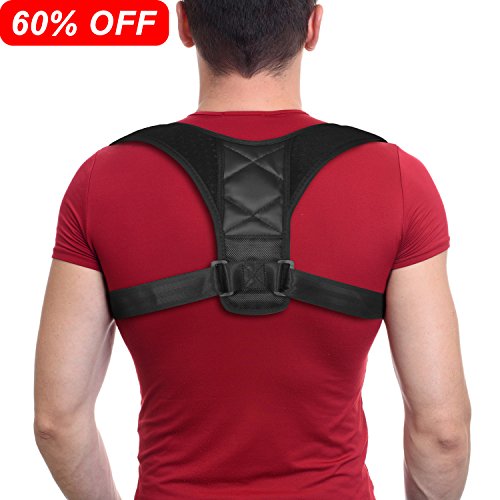 Posture Corrector Brace Shoulder Back Support Clavicle Brace Adjustable Figure 8 Training Muscles Spine Improve Posture Upper Back Pain Relief Extra Soft Breathable for Women and Men by Depp's