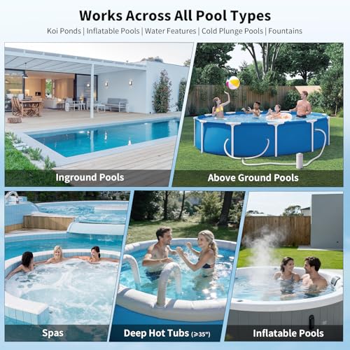 Pool Vacuum for Above Ground Pool, 1427 GPH Powerful Stable Suction, Telescopic photo 12