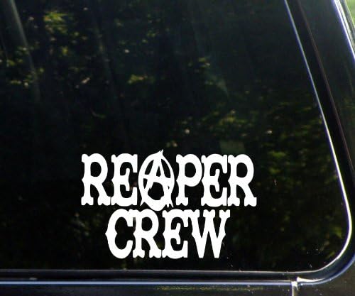 Reaper Crew! Anarchy version Sons of Anarchy die cut window decal / sticker 6"x3¾" - not printed!
