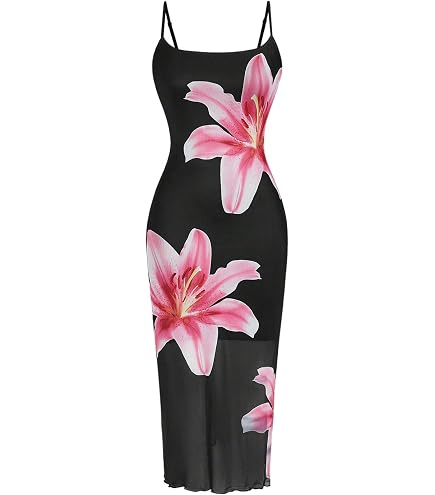 Verdusa Women's Floral Sun Maxi Bodycon Dresse Summer Starfish