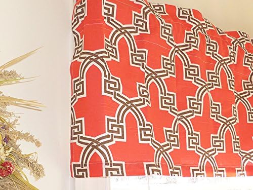 Flat Valance in Coral for Window Curtain Valance