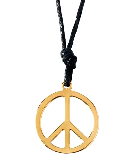 Amazon.com: Amscan Peace Necklace in Black/Silver, 26.5 inch