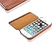KAVAJ iPhone SE/5S/5 Case Leather Dallas Cognac Brown - Genuine Leather Cover with Business Card Holder. Slim Fit Flip Case As Premium Accessory for The Original Apple iPhone Doubles As A Wallet.
