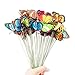 50 pcs Garden Butterfly Stakes Decorative Outdoor Yard Planter Patio Christmas Supplies Garden Ornaments (multicolor)