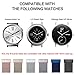 Fullmosa Compatible Huawei Watch Band, 18mm Watch Strap Quick Release Compatible Asus Zenwatch 2/LG Watch Style/Withings Activité/Steel HR 36mm Bracelet for Men Women, Silver