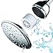 AquaCare By HotelSpa Filtered Shower Head Extra-Large 6 Inch Chrome Face 6 Setting Showerhead with 3 Stage Shower Filter Cartridge Inside
