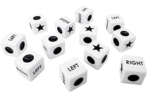 HONGKEIE 12PCS Left Right Center(☆) Dice for Left Right Center Game Dice Games Accessorie