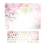 TOP CASE – 2 in 1 Bundle Deal Floral Pattern Rubberized Hard Case + Keyboard Cover for MacBook Air 11