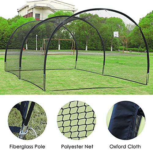 ORIENGEAR 20FT Baseball Batting Cage Net and Frame Softball Hitting