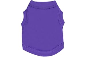 Alroman Dogs Shirts Purple Vest Clothing for Dogs Cats M Dog Vacation Shirt Male Female Dog Clothing Puppy Summer Clothes Girls Boys Cotton Summer Shirt Small Dog Cat Pet Clothes Vest T-Shirt Apparel