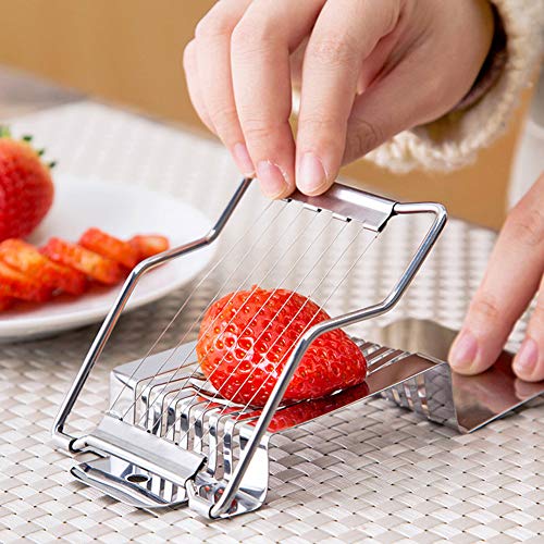 Tearcam Egg Slicer, Boiled Egg Slicer, Egg Cutter Chopper with 7 Cutting Wire in Stainless Steel