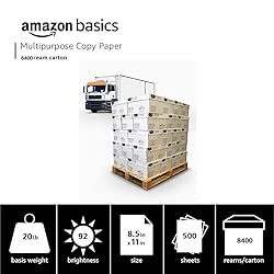 Amazon Basics Multipurpose Copy Printer Paper, 8.5
