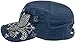 Crystal Case Womens Cotton Rhinestone Fleur de Lis Cadet Cap Hat (Denim Blue)