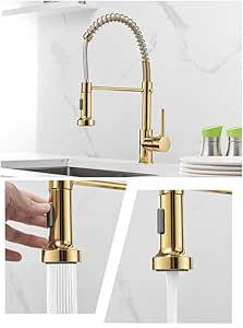 WYNYX Grifos de cocina Grifos negros mate para fregadero de cocina