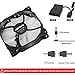 uphere 3-Pack Long Life Computer Case Fan 120mm Cooling Case Fan for Computer Cases Cooling 15LED Blue,15B3-3