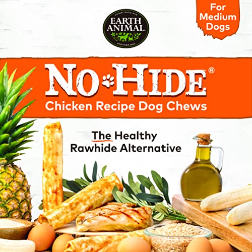 Earth Animal NoHide CageFree Chicken Medium Natural Rawhide