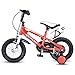 Goplus Freestyle Kids Bike Bicycle 12inch/ 16inch/ 20inch Balance Bike with Training Wheels for Boy's and Girl's (Red, 12-inch)