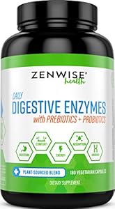 Digestive Enzymes Plus Prebiotics & Probiotics - Natural Support for Better Digestion & Lactose Absorption - For Bloating, Constipation & Gas Relief + Helps IBS & Leaky Gut - 180 Vegetarian Capsules