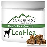 EcoFlea by ColoradoDog - 110 to 120 Count All Natural Chewable Dog Treats for Flea and Tick Treatment and Prevention - No Chemicals, No Mess, No Collars