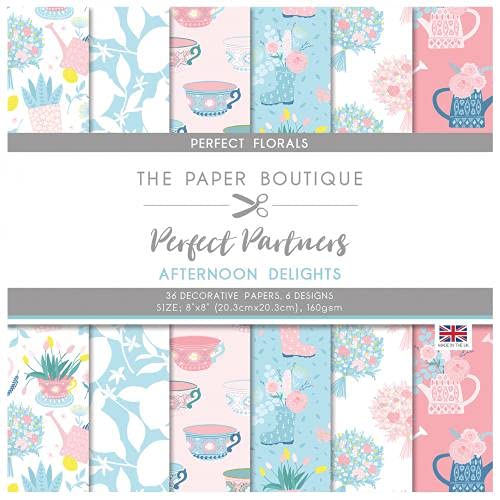 The Paper Boutique Partners-Afternoon Delights, Perfect Florals, 8x8
