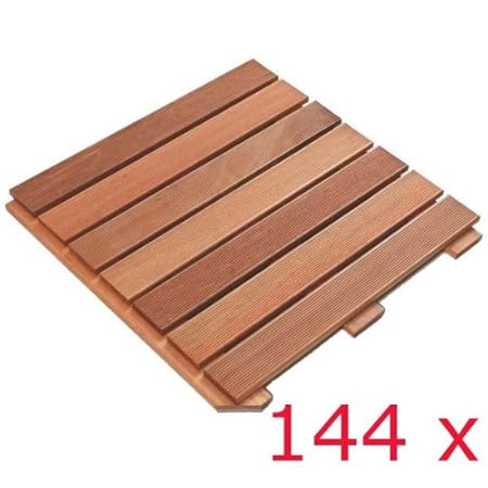144 STÜCK PREMIUM HOLZFLIESE BANGKIRAI à 50 x 50 cm = 36 m²