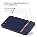 RANVOO iPhone SE Case New 2020, iPhone 8 Case, iPhone 7 Case, [Canvas Series] Ultra Slim Thin Protective Hard Leather Cover Case for iPhone SE (2020)/ 8 / iPhone 7, Navy Blue