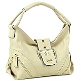 Dasein Classic Large Buckle Hobo Shoulder Bag Handbag with Multi Pockets