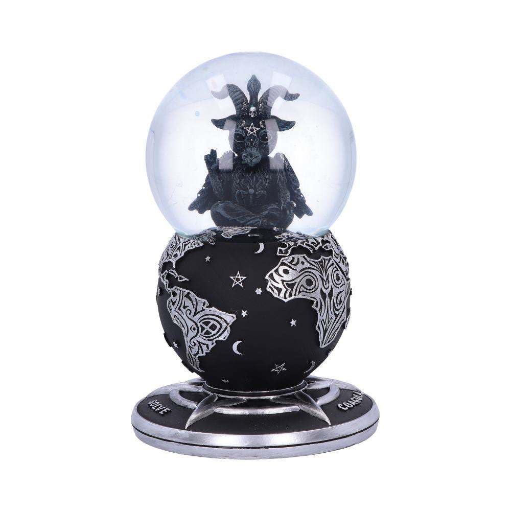 Nemesis Now Cult Cuties Baphoboo Snow Globe 18.5cm, Resin, Black, Baphoboo Snow Globe, Baby Baphomet Giftware, Perfect For Any Macabre Collection, Cast in the Finest Resin, Expertly Hand-Painted