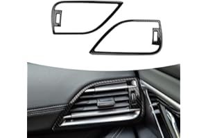 INTGET 2PCS Dashboard Side Air Vent Covers for 2020-2024 2025 Subaru Outback Accessories/Subaru Legacy Accessories Carbon Fiber AC Air Conditioning Outlet Vent Trim for Outback Wilderness Accessories