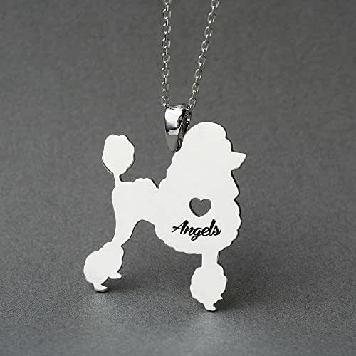 Personalised Poodle Necklace Poodle Name Jewelry Dog