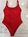 Women Retro High Cut One Piece Swimsuit Red Monokini Black White Bathing Suits Plus Size.